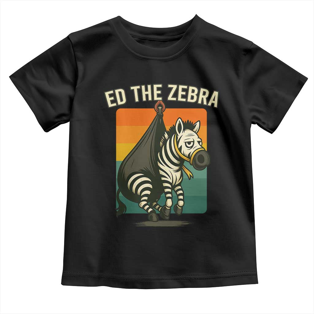 Retro Ed the Zebra Meme Toddler T Shirt Funny Viral Escape Animal TS02 Black Print Your Wear