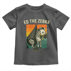 Retro Ed the Zebra Meme Toddler T Shirt Funny Viral Escape Animal TS02 Dark Heather Print Your Wear