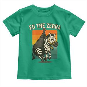 Retro Ed the Zebra Meme Toddler T Shirt Funny Viral Escape Animal TS02 Irish Green Print Your Wear