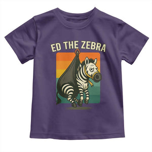 Retro Ed the Zebra Meme Toddler T Shirt Funny Viral Escape Animal TS02 Purple Print Your Wear