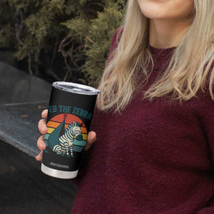 Retro Ed the Zebra Meme Tumbler Cup Funny Viral Escape Animal Helicopter Rescue TS02 Print Your Wear