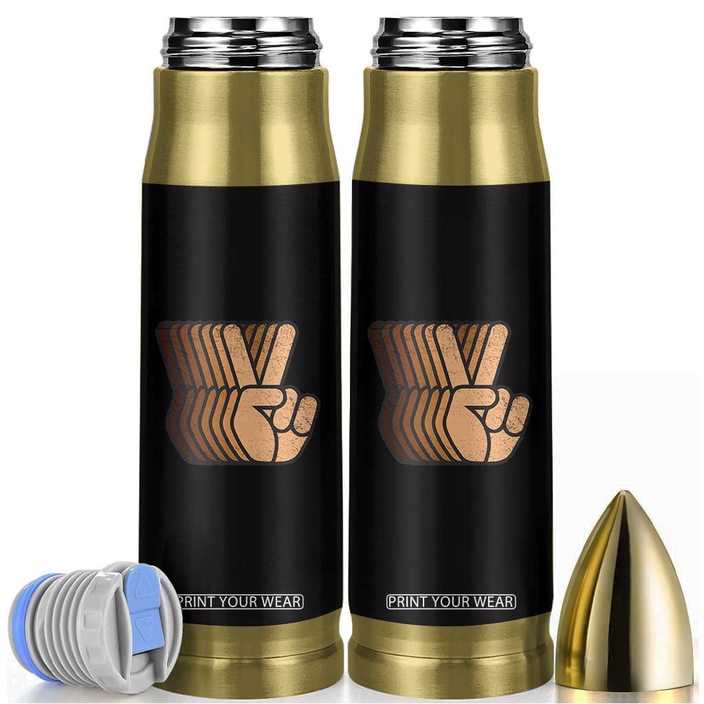Retro Equality for All Bullet Tumbler Peace Sign V Fingers Skin Tone Hands Vintage TS10 Black Print Your Wear