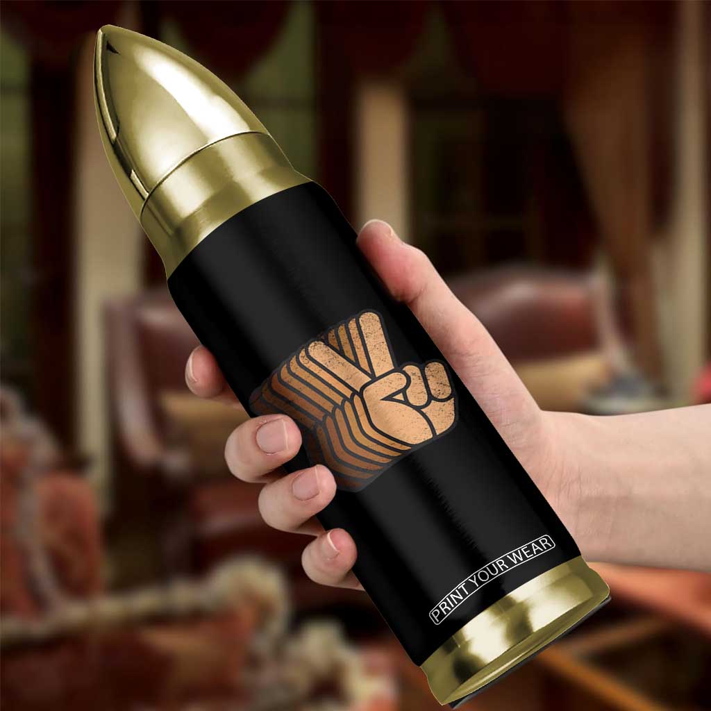 Retro Equality for All Bullet Tumbler Peace Sign V Fingers Skin Tone Hands Vintage TS10 Print Your Wear