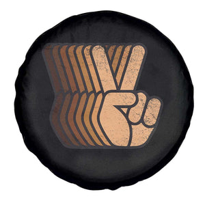 Retro Equality for All Spare Tire Cover Peace Sign V Fingers Skin Tone Hands Vintage TS10 Print Your Wear