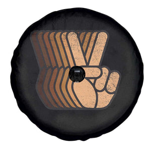Retro Equality for All Spare Tire Cover Peace Sign V Fingers Skin Tone Hands Vintage TS10 Print Your Wear