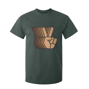 Retro Equality for All T Shirt For Kid Peace Sign V Fingers Skin Tone Hands Vintage TS10 Dark Forest Green Print Your Wear