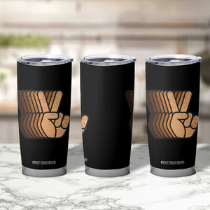 Retro Equality for All Tumbler Cup Peace Sign V Fingers Skin Tone Hands Vintage TS10 Print Your Wear