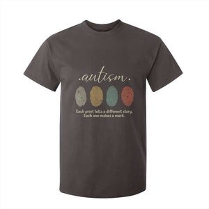 Retro Fingerprint Autism Awareness T Shirt For Kid Each Print Tells A Different Story TS10 Dark Chocolate Print Your Wear