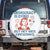 Retro Lady Democracy Is Dying But Hey Nice Fireworks Spare Tire Cover Funny 4th of July Political Satire TS02 No hole White Print Your Wear