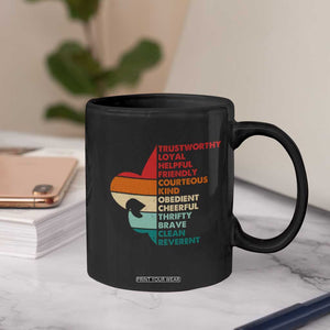 Retro Scout Law Values Coffee Mug Vintage Fleur-de-Lis TS02 Print Your Wear