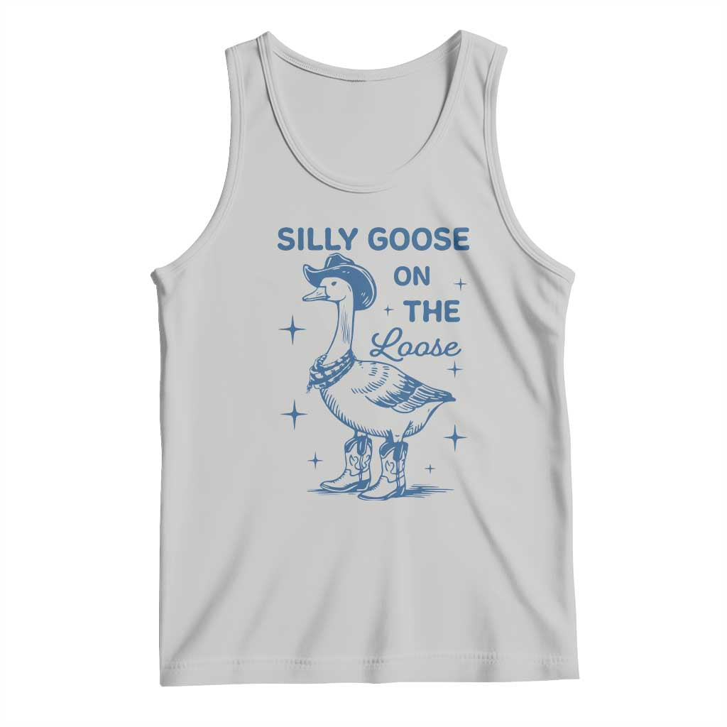 Retro Silly Goose On The Loose Tank Top 90s Aesthetic Funny Cowgirl Western TS10 Ash Print Your Wear