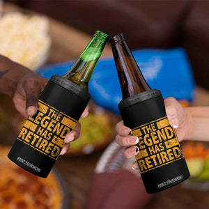 Retro The Legend Has Retired 4 in 1 Can Cooler Tumbler Retirement Gifts TS10 Print Your Wear