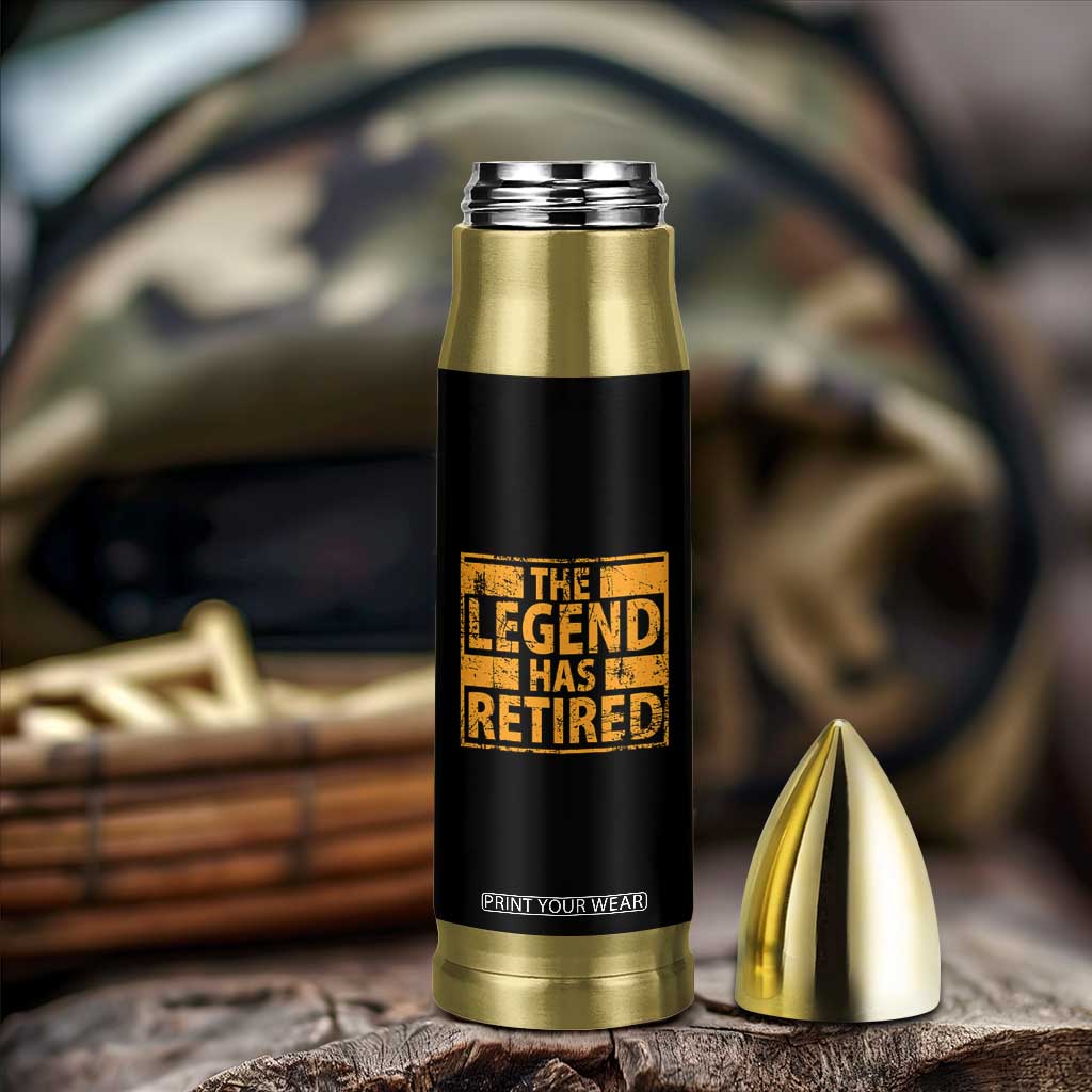 Retro The Legend Has Retired Bullet Tumbler Retirement Gifts TS10 Print Your Wear