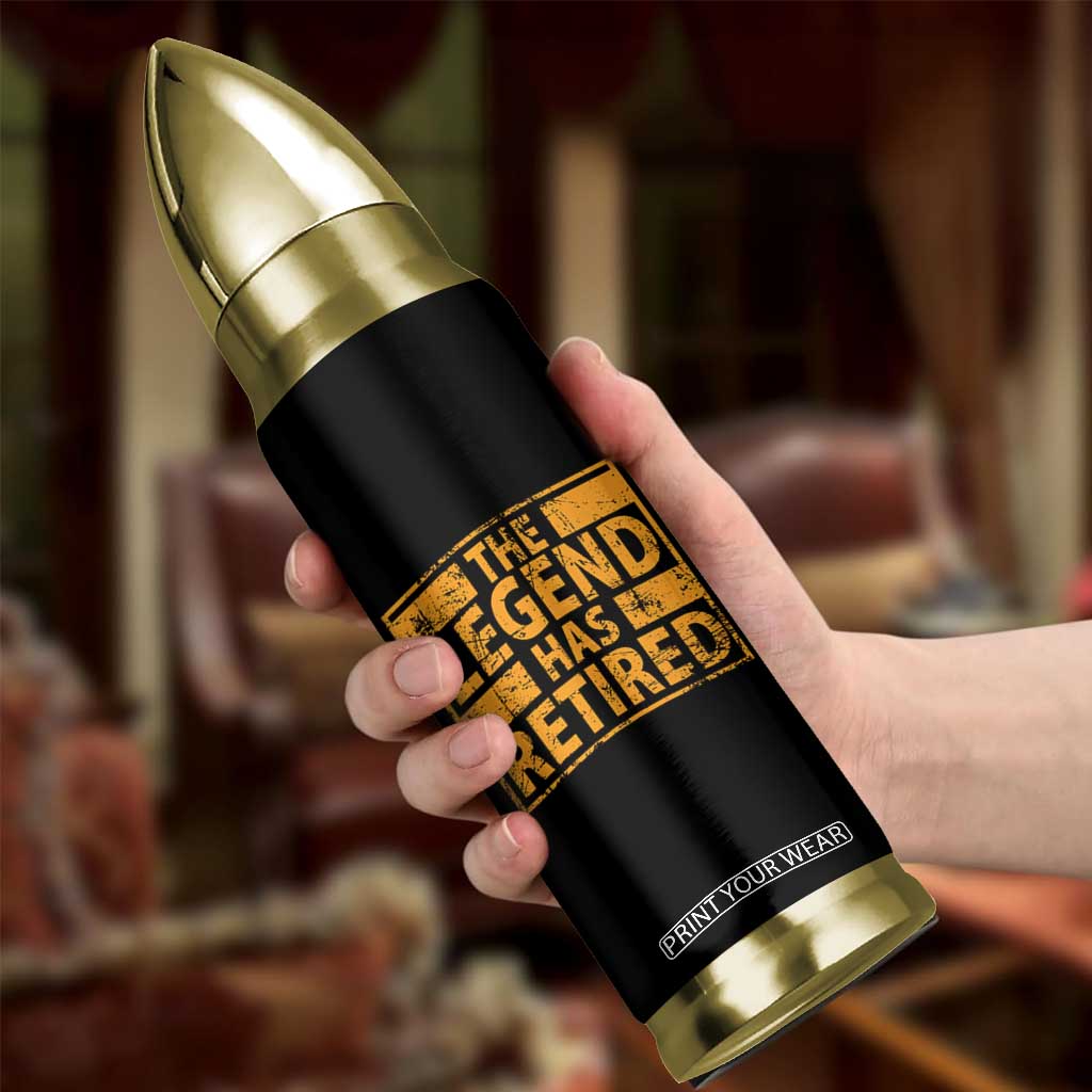 Retro The Legend Has Retired Bullet Tumbler Retirement Gifts TS10 Print Your Wear