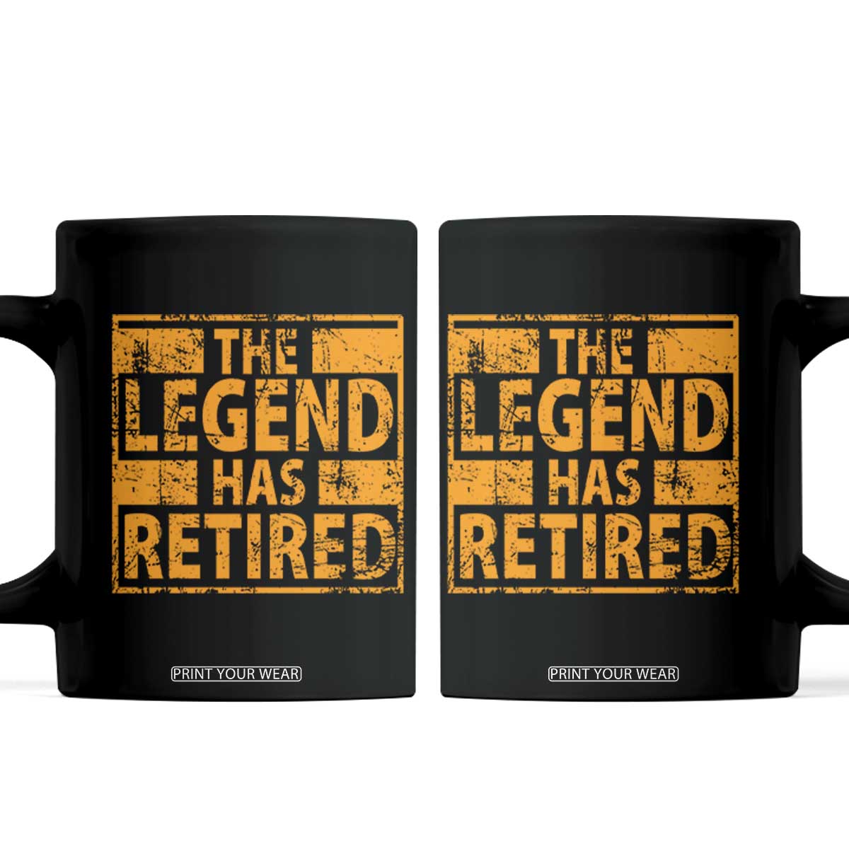 Retro The Legend Has Retired Coffee Mug Retirement Gifts TS10 Black Print Your Wear