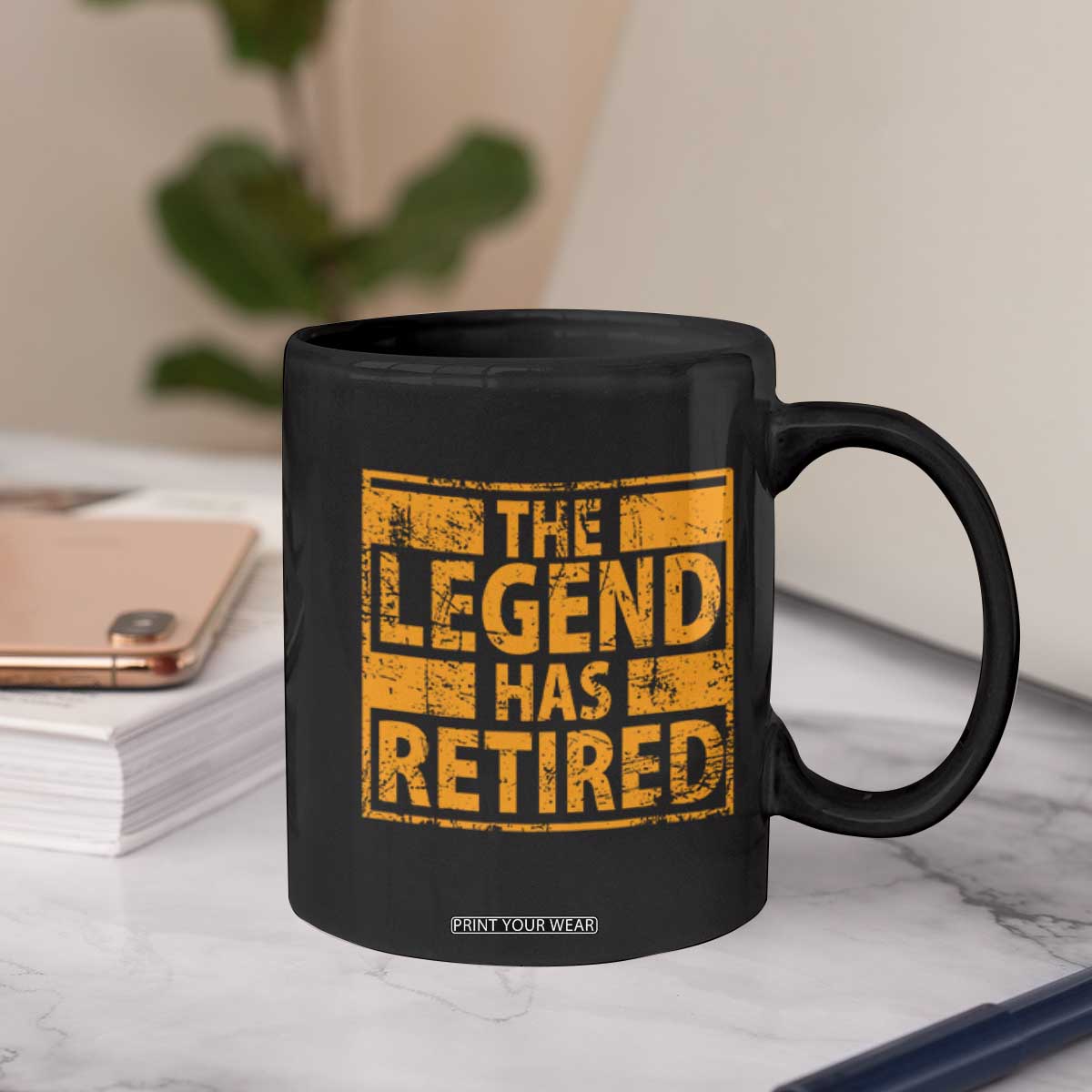 Retro The Legend Has Retired Coffee Mug Retirement Gifts TS10 Print Your Wear