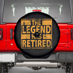 Retro The Legend Has Retired Spare Tire Cover Retirement Gifts TS10 Black Print Your Wear