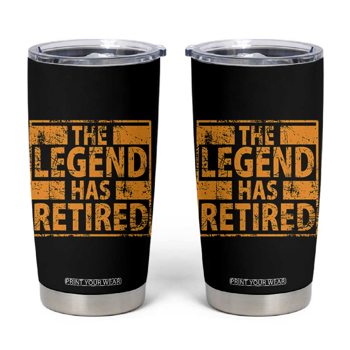 Retro The Legend Has Retired Tumbler Cup Retirement Gifts TS10 Black Print Your Wear