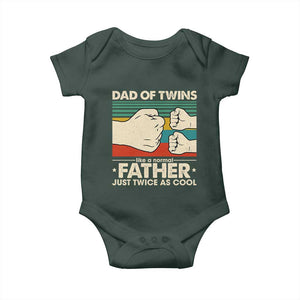 Retro Twin Dad Baby Onesie Like A Normal But Just Twice As Cool TS10 Print Your Wear