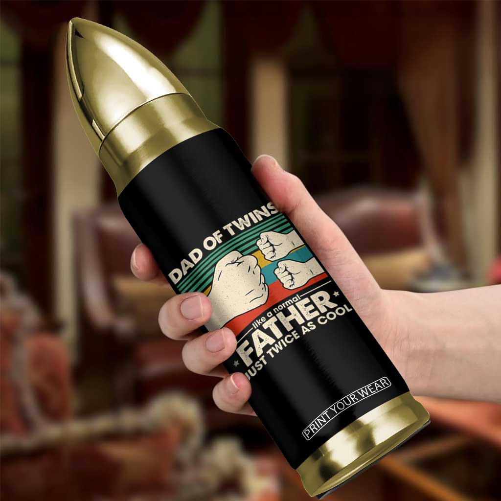 Retro Twin Dad Bullet Tumbler Like A Normal But Just Twice As Cool TS10 Print Your Wear