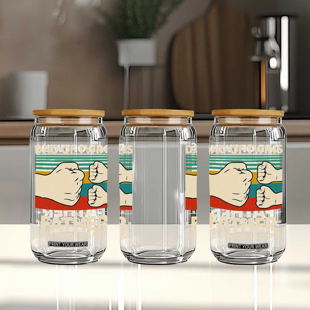 Retro Twin Dad Glass Can Like A Normal But Just Twice As Cool TS10 Print Your Wear