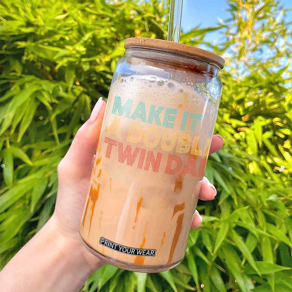 Retro Twin Dad Glass Can Make It A Double Funny Fathers Day TS10 Print Your Wear