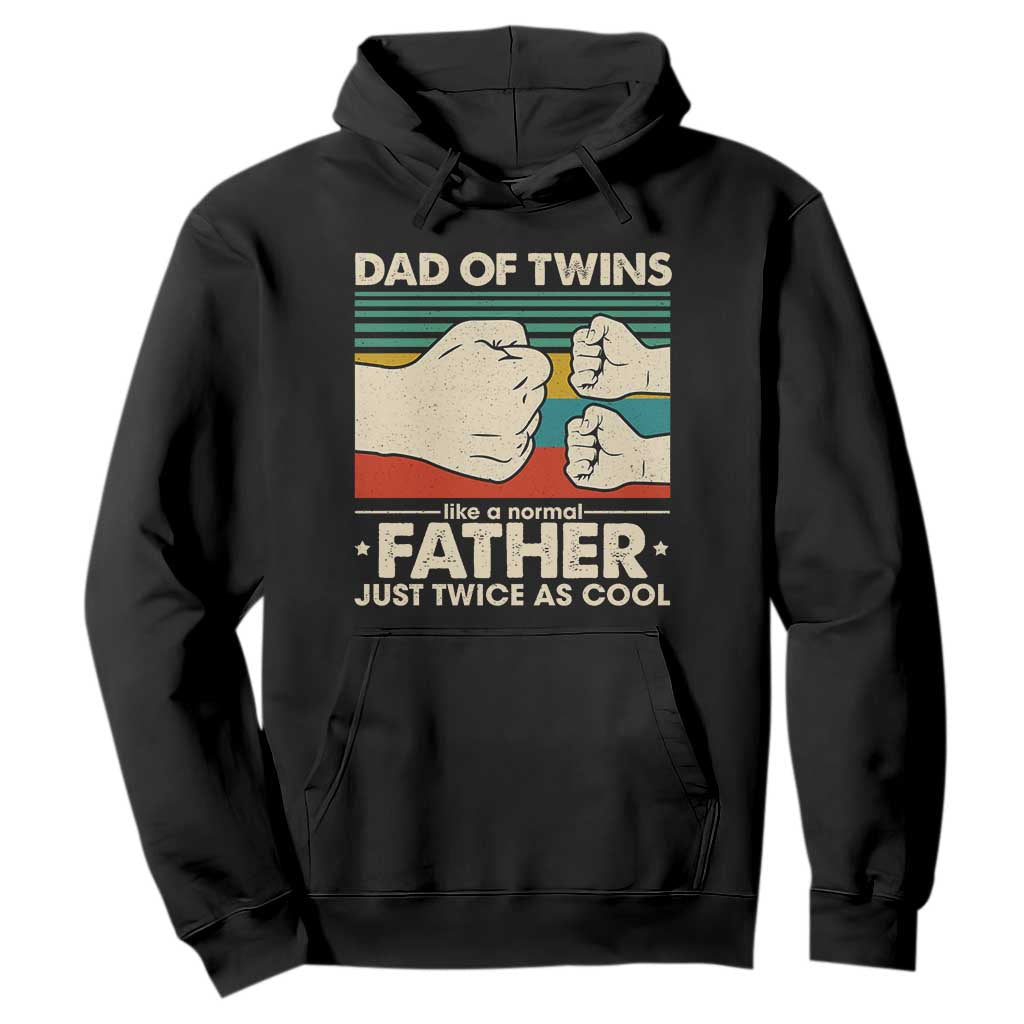 Retro Twin Dad Hoodie Like A Normal But Just Twice As Cool TS10 Black Print Your Wear