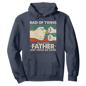 Retro Twin Dad Hoodie Like A Normal But Just Twice As Cool TS10 Navy Print Your Wear