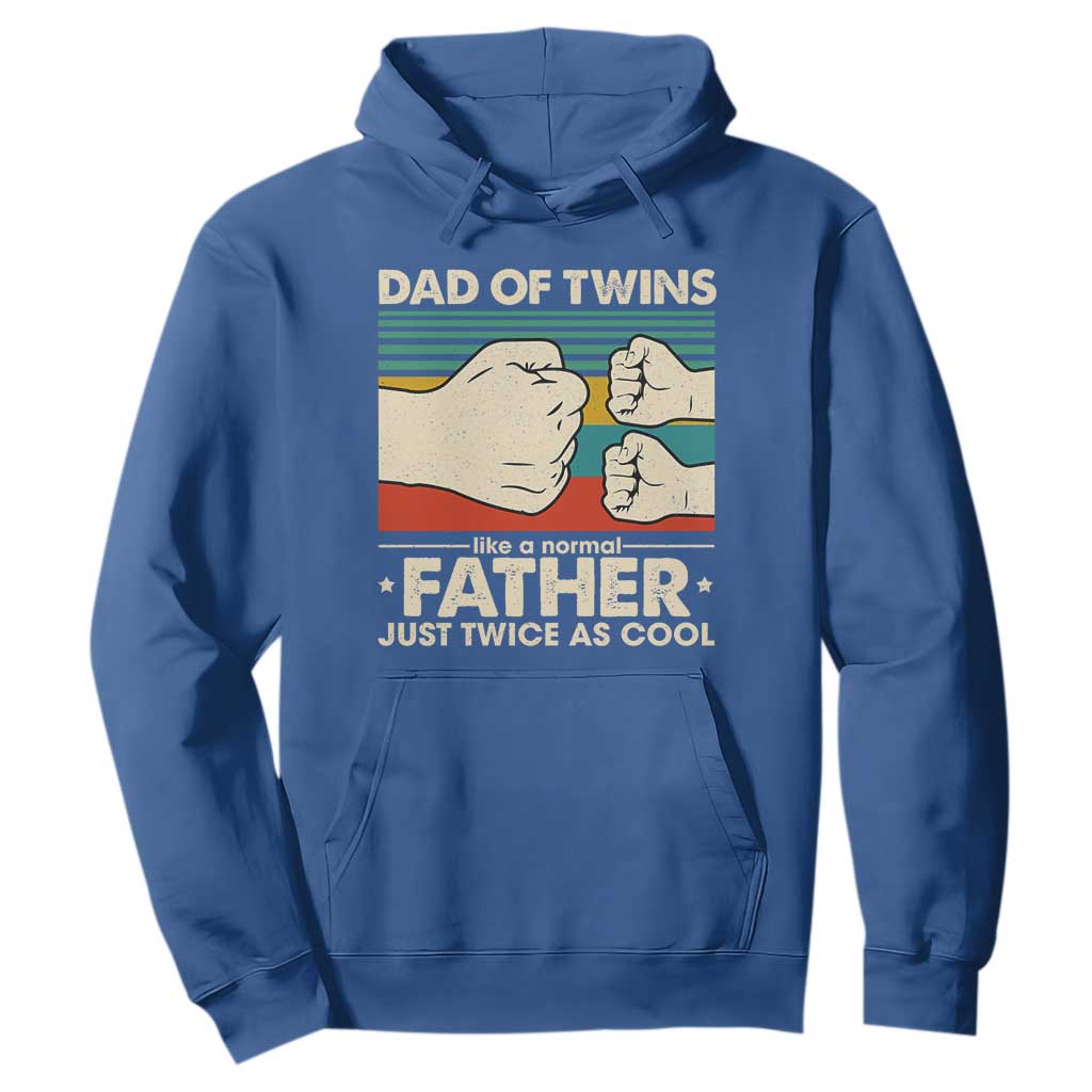 Retro Twin Dad Hoodie Like A Normal But Just Twice As Cool TS10 Royal Blue Print Your Wear