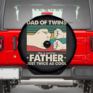 Retro Twin Dad Spare Tire Cover Like A Normal But Just Twice As Cool TS10 Black Print Your Wear