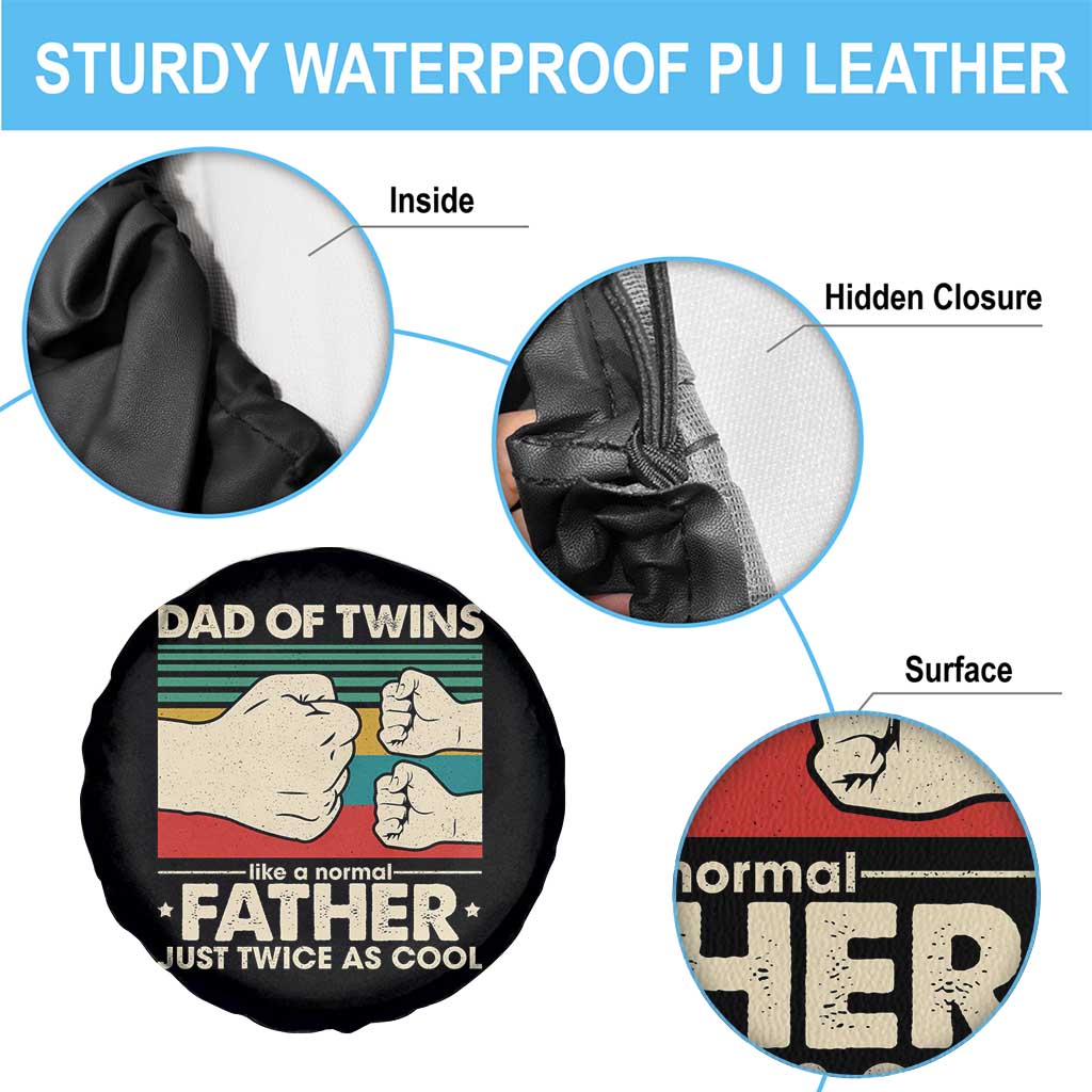 Retro Twin Dad Spare Tire Cover Like A Normal But Just Twice As Cool TS10 Print Your Wear