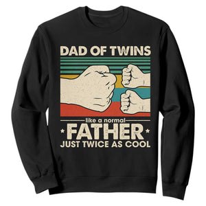 Retro Twin Dad Sweatshirt Like A Normal But Just Twice As Cool TS10 Black Print Your Wear
