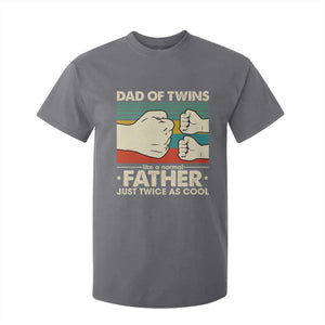 Retro Twin Dad T Shirt For Kid Like A Normal But Just Twice As Cool TS10 Charcoal Print Your Wear