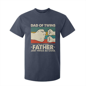 Retro Twin Dad T Shirt For Kid Like A Normal But Just Twice As Cool TS10 Navy Print Your Wear