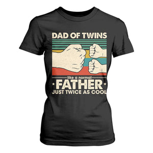 Retro Twin Dad T Shirt For Women Like A Normal But Just Twice As Cool TS10 Black Print Your Wear