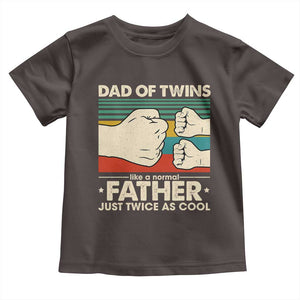 Retro Twin Dad Toddler T Shirt Like A Normal But Just Twice As Cool TS10 Dark Chocolate Print Your Wear