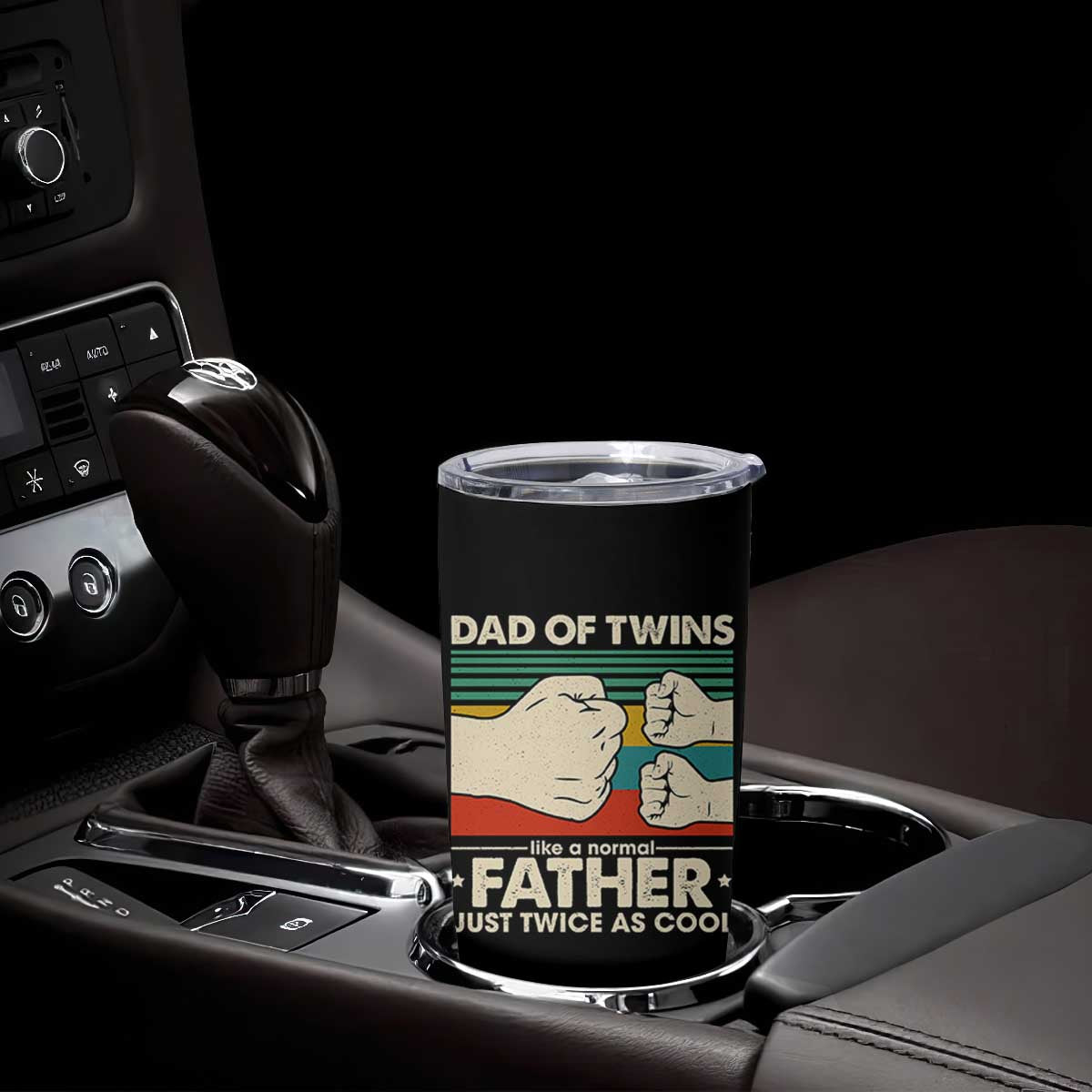 Retro Twin Dad Tumbler Cup Like A Normal But Just Twice As Cool TS10 Print Your Wear