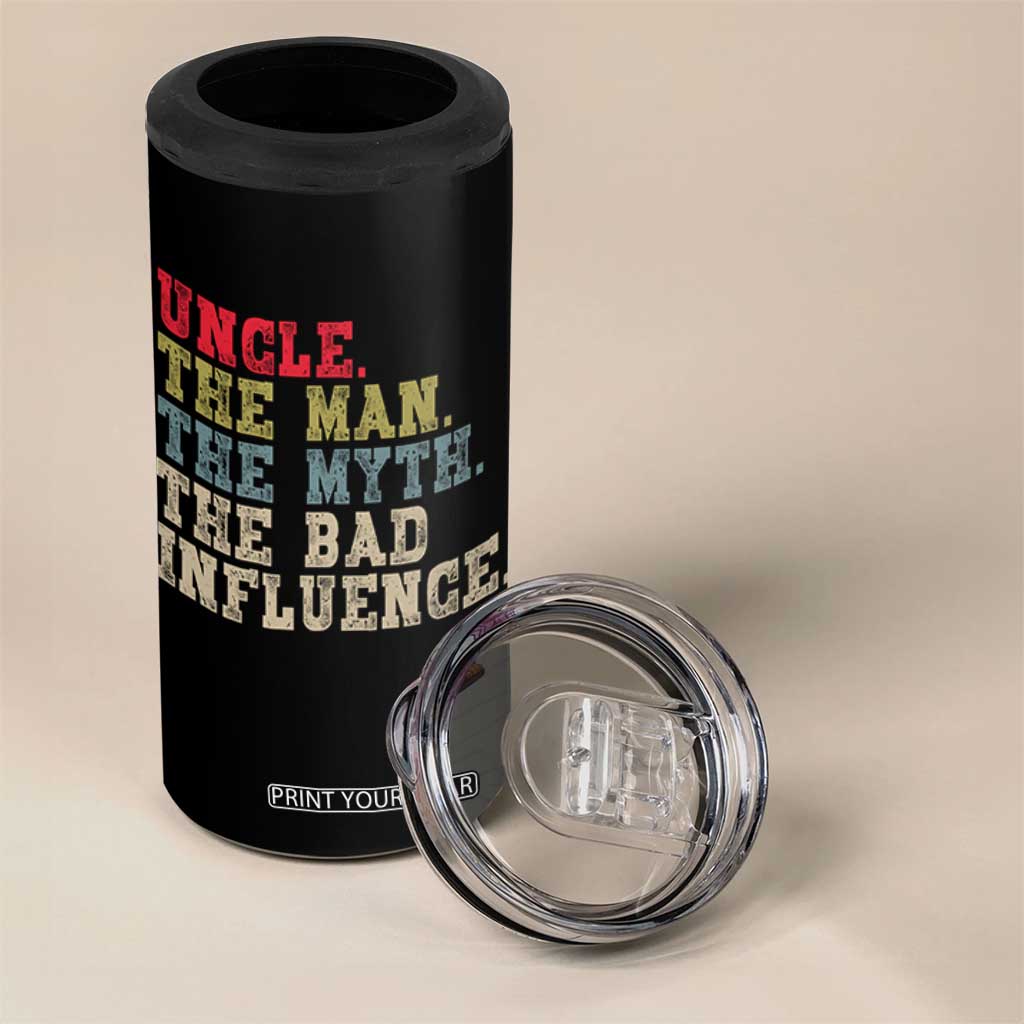 Retro Uncle 4 in 1 Can Cooler Tumbler Best Funny Uncle Fathers Day TS10 Print Your Wear