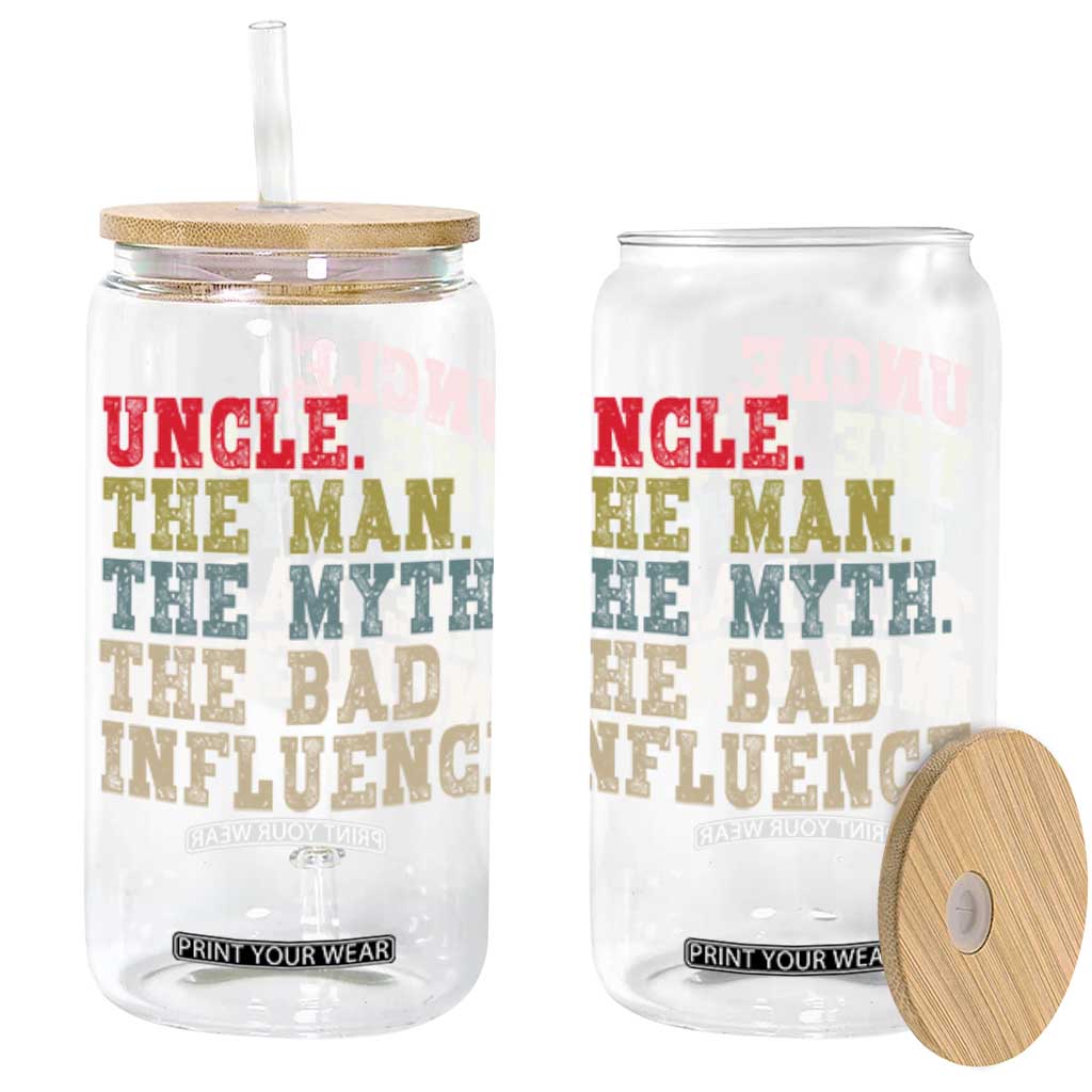 Retro Uncle Glass Can Best Funny Uncle Fathers Day TS10 Black Print Your Wear