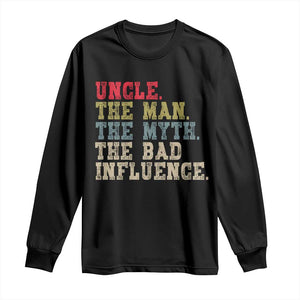 Retro Uncle Long Sleeve Shirt Best Funny Uncle Fathers Day TS10 Black Print Your Wear