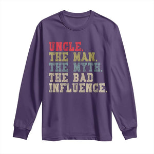 Retro Uncle Long Sleeve Shirt Best Funny Uncle Fathers Day TS10 Purple Print Your Wear
