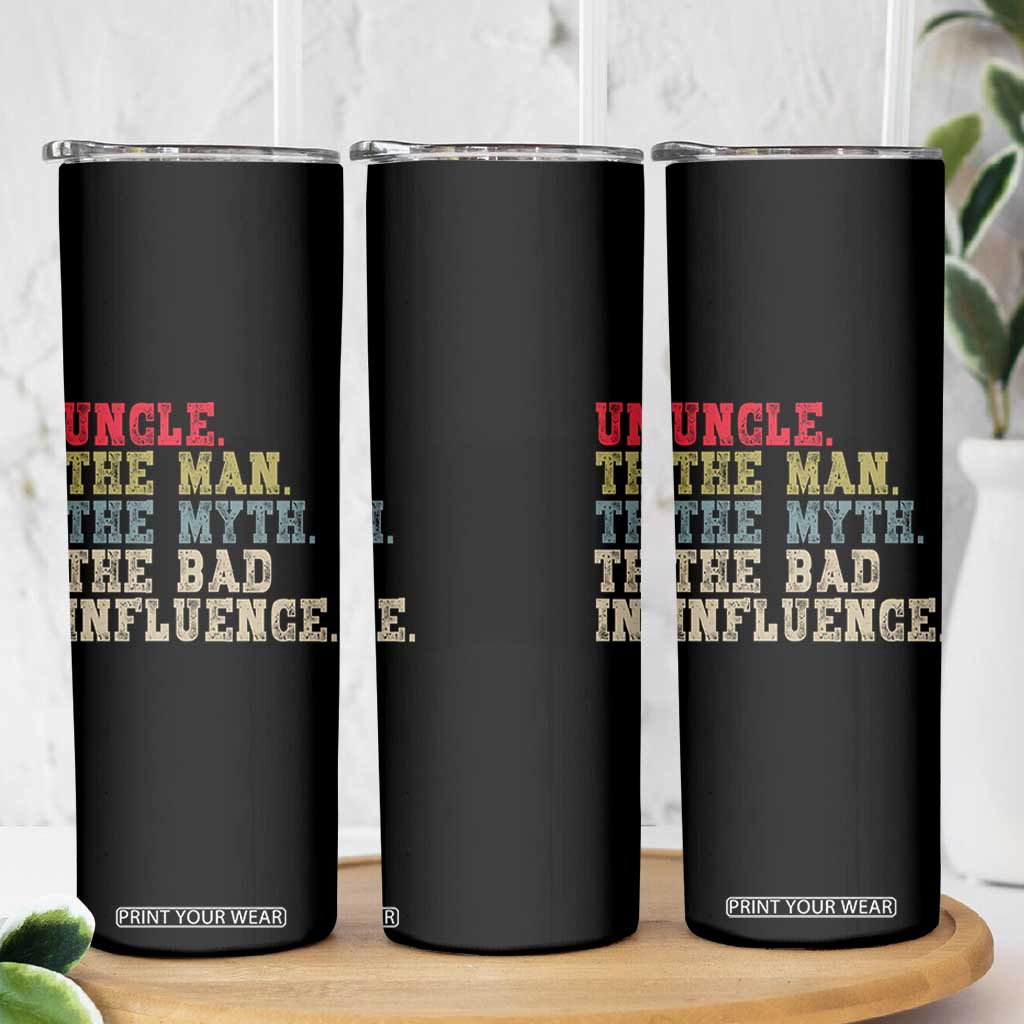 Retro Uncle Skinny Tumbler Best Funny Uncle Fathers Day TS10 Print Your Wear