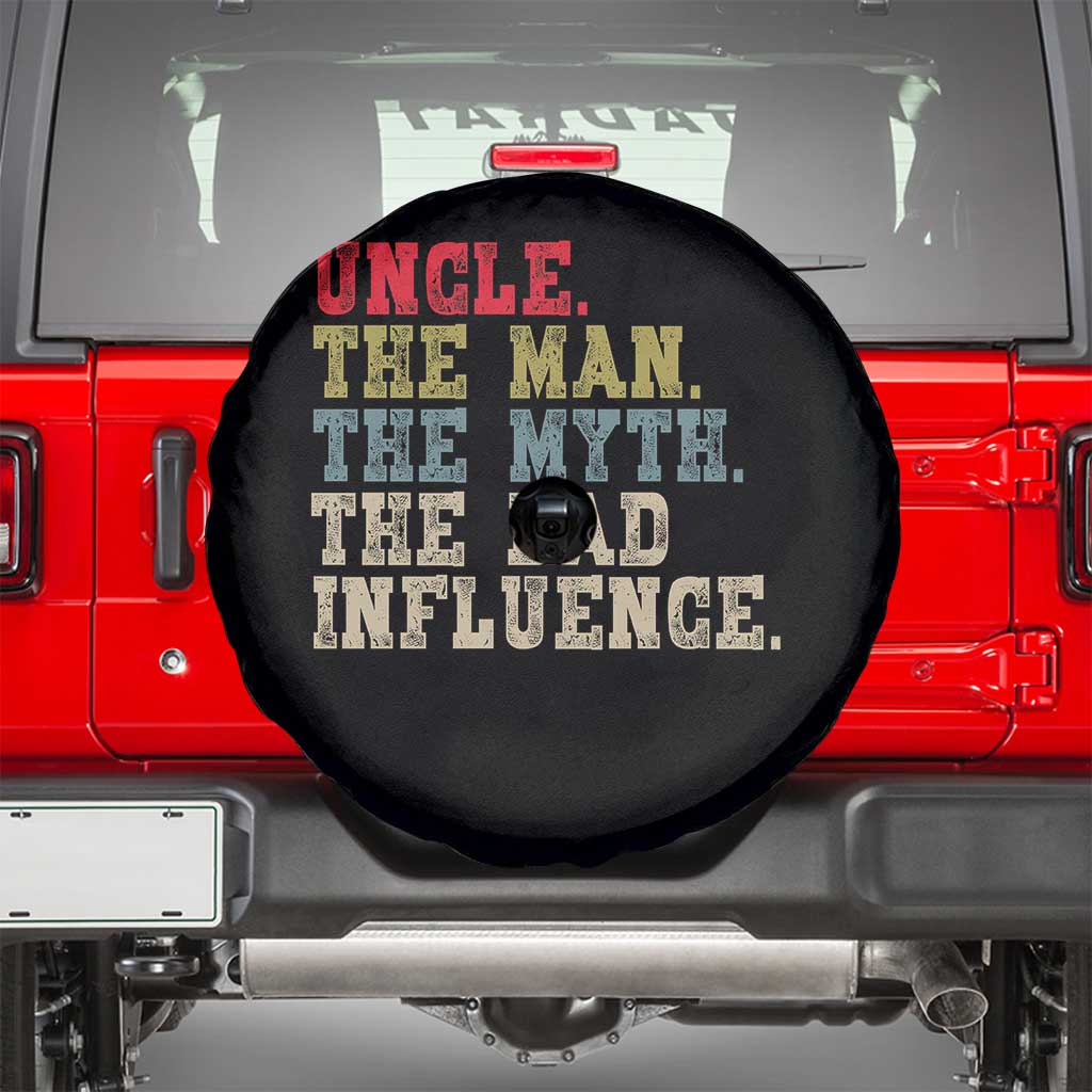 Retro Uncle Spare Tire Cover Best Funny Uncle Fathers Day TS10 Black Print Your Wear