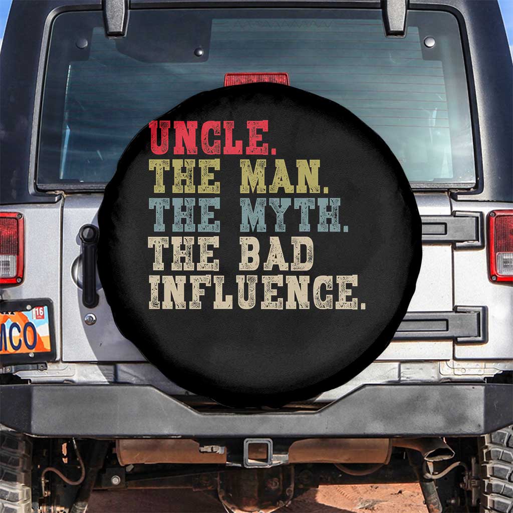 Retro Uncle Spare Tire Cover Best Funny Uncle Fathers Day TS10 No hole Black Print Your Wear