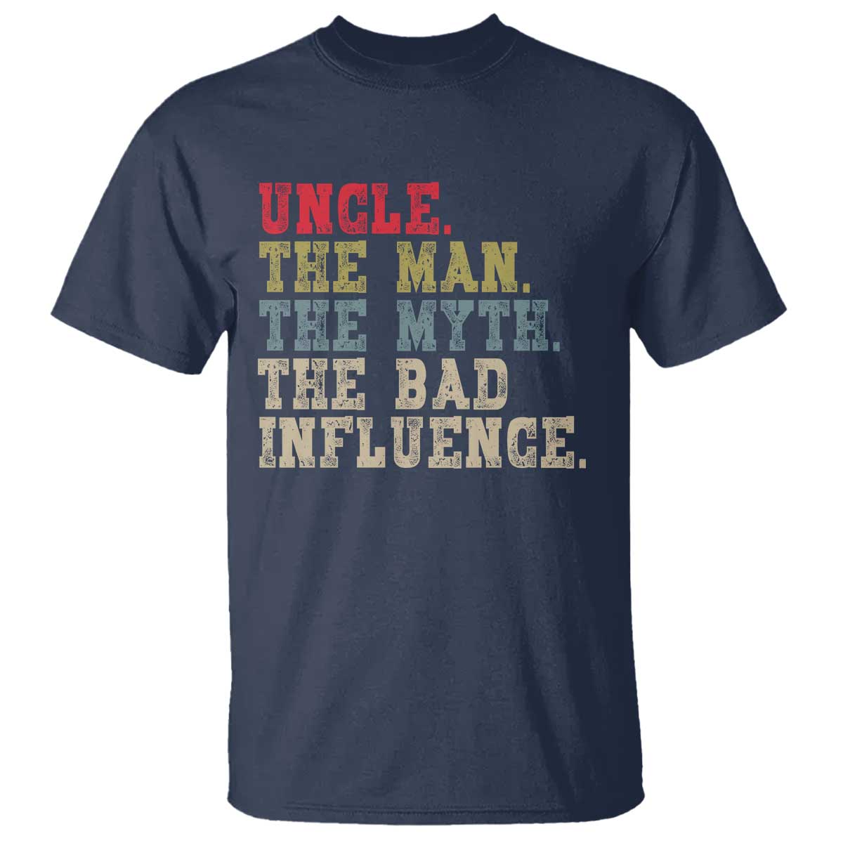 Retro Uncle T Shirt Best Funny Uncle Fathers Day TS10 Navy Print Your Wear