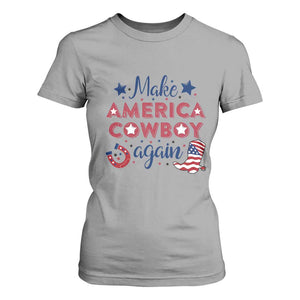 Retro Western Cowboys T Shirt For Women Make America A Cowboy Again Country Lifestyle Rodeo TS02 Sport Gray Print Your Wear
