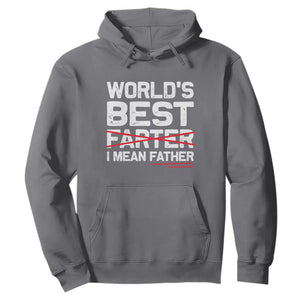 Retro World's Best Farter I Mean Father Hoodie Funny Best Dad TS10 Charcoal Print Your Wear