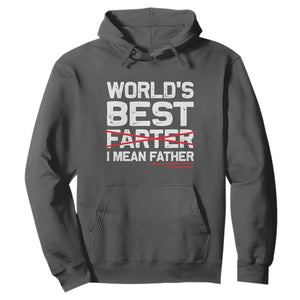 Retro World's Best Farter I Mean Father Hoodie Funny Best Dad TS10 Dark Heather Print Your Wear