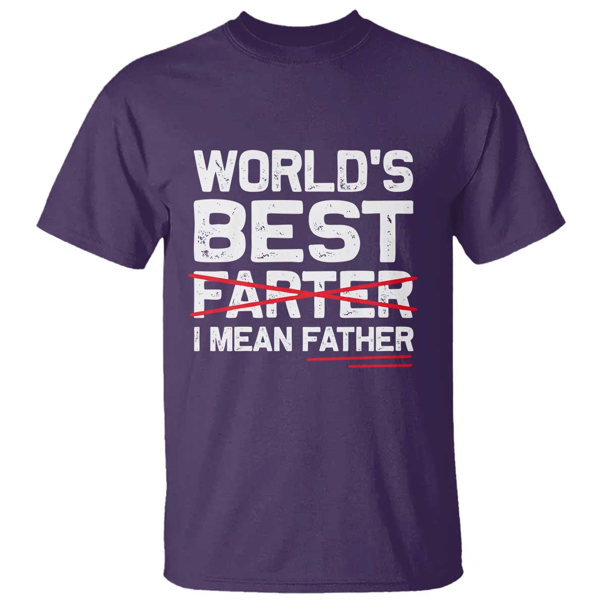 Retro World's Best Farter I Mean Father T Shirt Funny Best Dad TS10 Purple Print Your Wear