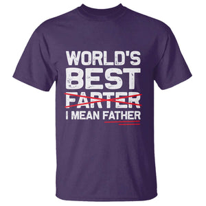 Retro World's Best Farter I Mean Father T Shirt Funny Best Dad TS10 Purple Print Your Wear
